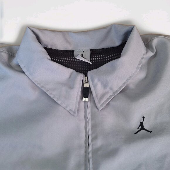 Nike Air Jordan Full Zip Jacket Light Grey/Blk RN 56323 CA 05553 Mens XL - Picture 3 of 7